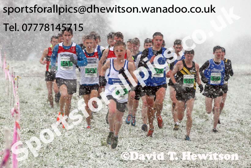 Mens under-20s North Eastern Cross Country, Sedgefield, County Durham. Photo: David T. Hewitson/Sports for All Pics